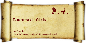 Madarasi Alda névjegykártya